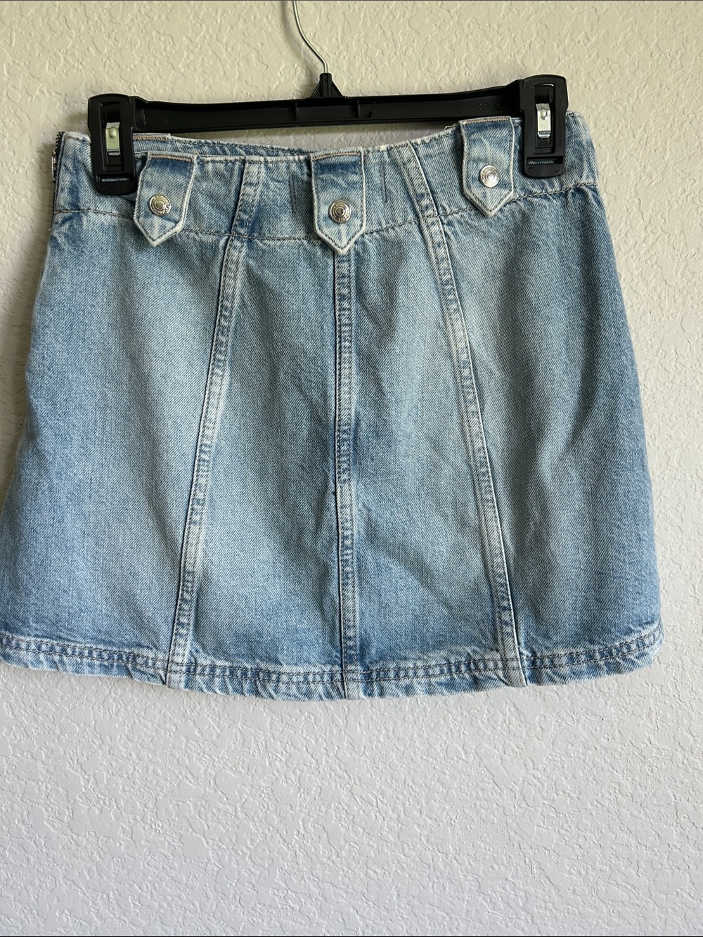We The Free Light Wash Denim Mini Skirt - Picture 2 of 4